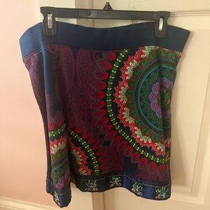 Just below the knee pull on skirt.